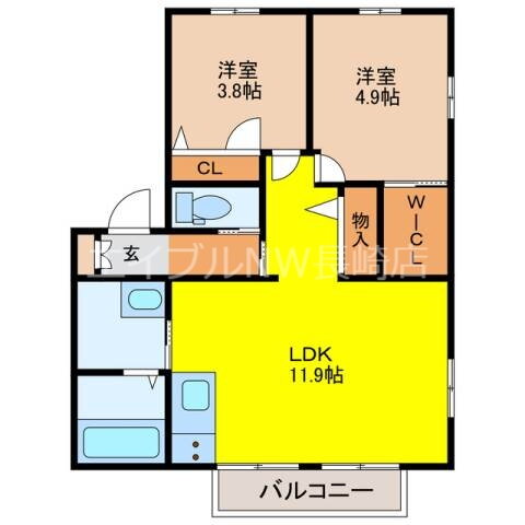 長崎県長崎市辻町 長崎大学駅 2LDK アパート 賃貸物件詳細