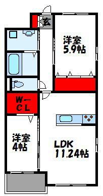福岡県古賀市天神４ 古賀駅 2LDK マンション 賃貸物件詳細
