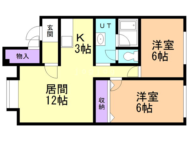 コーポラスＦ 1階 2LDK 賃貸物件詳細