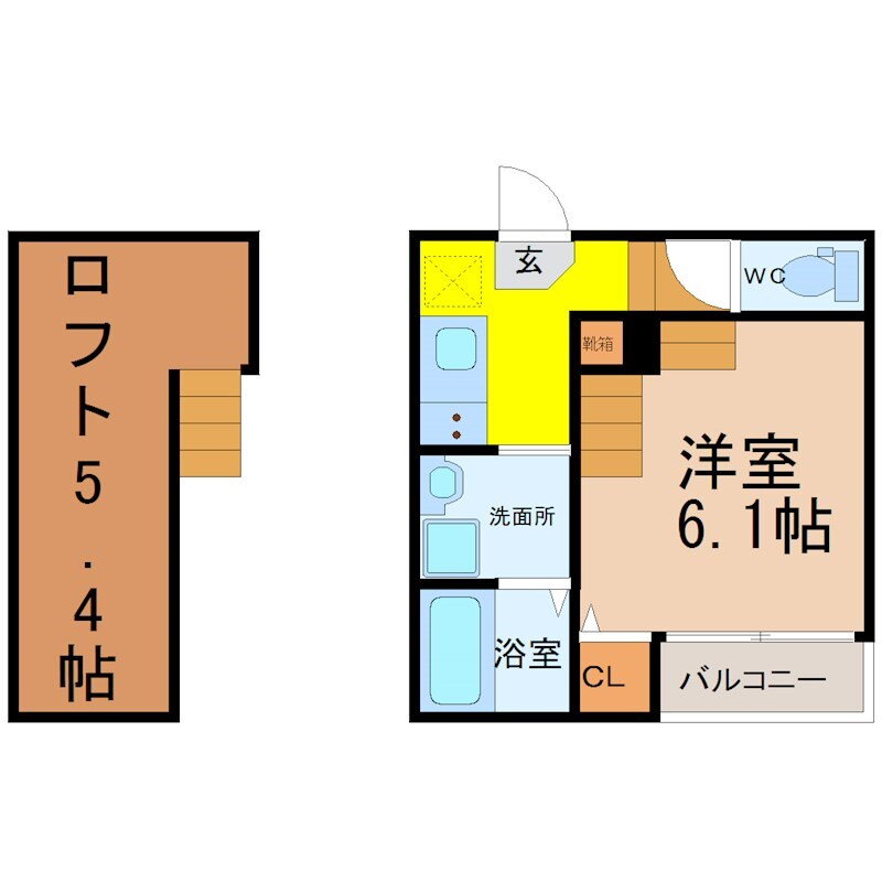 愛知県名古屋市天白区井の森町 野並駅 1SK アパート 賃貸物件詳細