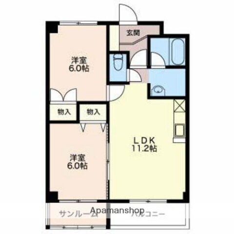 富山県富山市小杉 布市駅 2LDK マンション 賃貸物件詳細
