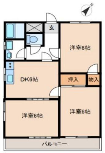 ランドフォレスト新狭山 2階 3DK 賃貸物件詳細