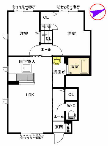 福岡県太宰府市水城３ 下大利駅 2LDK アパート 賃貸物件詳細