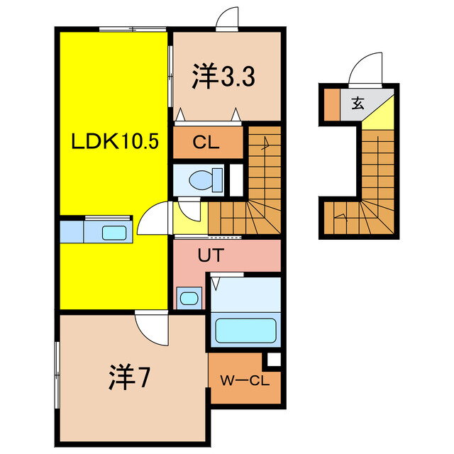 北海道旭川市永山三条２２ 旭川駅 2LDK アパート 賃貸物件詳細