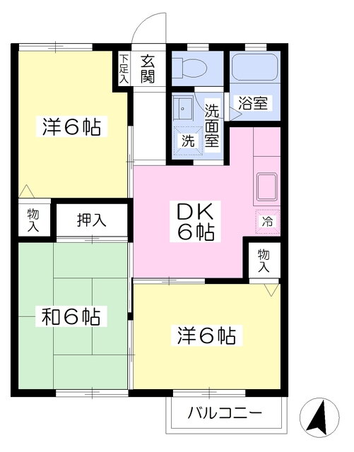 神奈川県厚木市山際 本厚木駅 3DK アパート 賃貸物件詳細