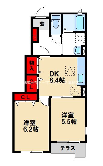 佐賀県鳥栖市西田町 肥前旭駅 2DK アパート 賃貸物件詳細