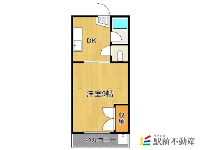 学園ハイツ田代 2階 1DK 賃貸物件詳細