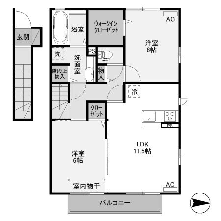 群馬県前橋市高井町１ 群馬総社駅 2LDK アパート 賃貸物件詳細