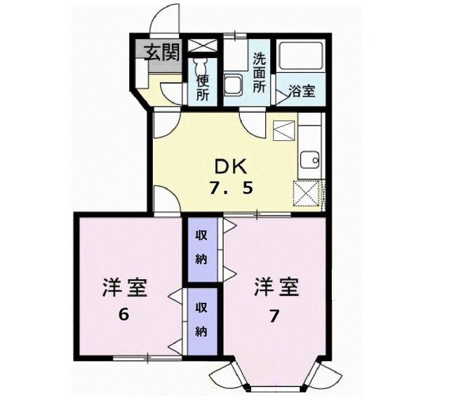 コルソプレッソ　Ａ 1階 2DK 賃貸物件詳細