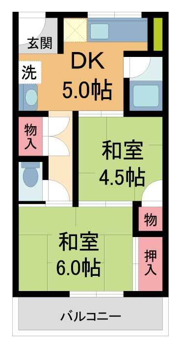 兵庫県伊丹市東有岡３ 伊丹駅 2DK マンション 賃貸物件詳細