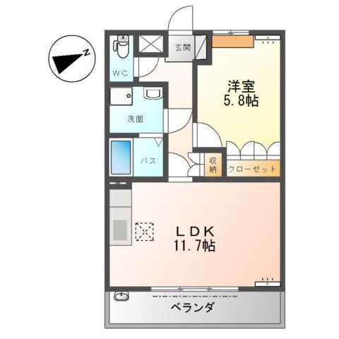 栃木県佐野市高萩町 佐野市駅 1LDK アパート 賃貸物件詳細