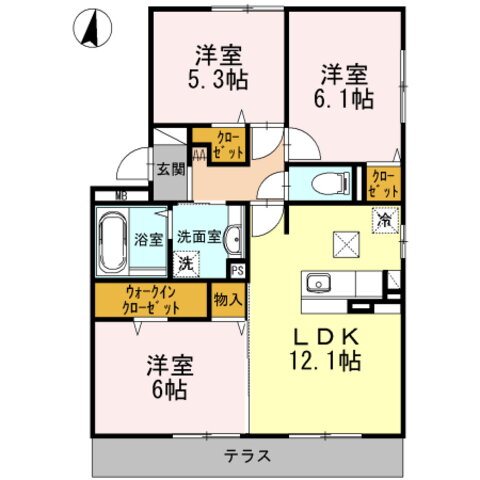 大分県大分市古ケ鶴１ 牧駅 3LDK アパート 賃貸物件詳細