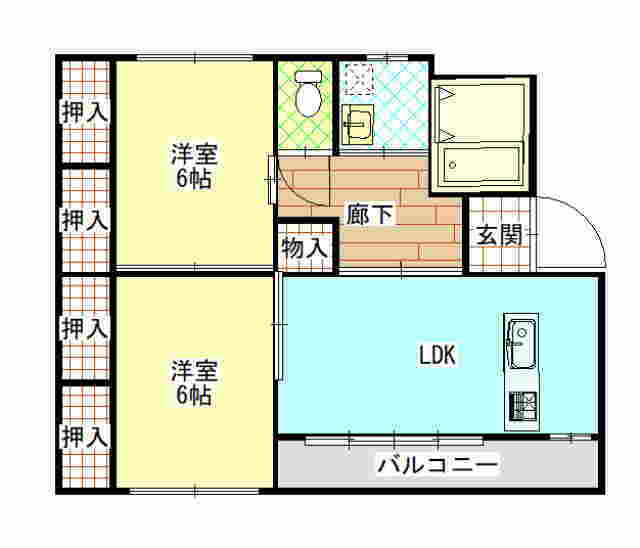 第２北福島コーポラス 2階 2LDK 賃貸物件詳細