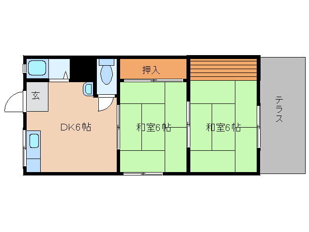 奈良県大和高田市西三倉堂２ 高田市駅 2DK アパート 賃貸物件詳細