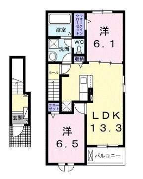 香川県高松市国分寺町福家 端岡駅 2LDK アパート 賃貸物件詳細