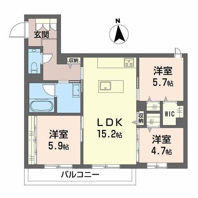 愛知県名古屋市中川区小本本町３ 荒子駅 3LDK マンション 賃貸物件詳細