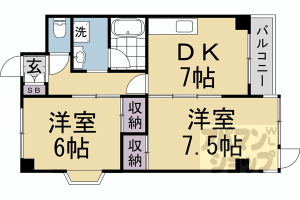 京都府京都市右京区嵯峨明星町 嵯峨嵐山駅 2DK マンション 賃貸物件詳細