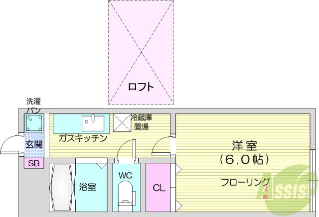 宮城県仙台市若林区六丁の目南町 荒井駅 1K アパート 賃貸物件詳細