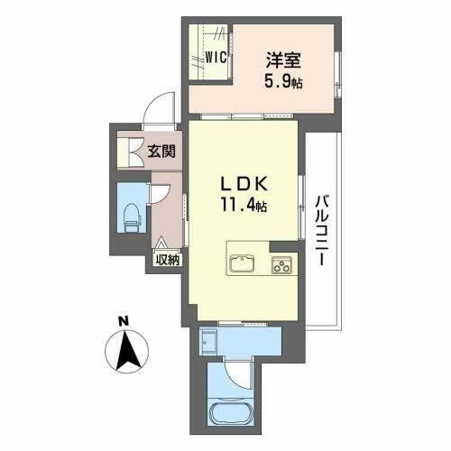 グレイス清水町 2階 1LDK 賃貸物件詳細