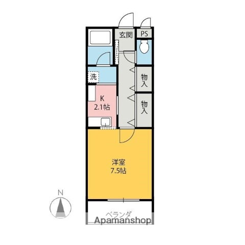 Ｃｏｍｐａｒｔｍｅｎｔアイビー 2階 1K 賃貸物件詳細