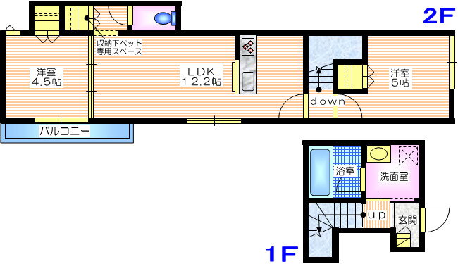 サンピア 1階 2LDK 賃貸物件詳細