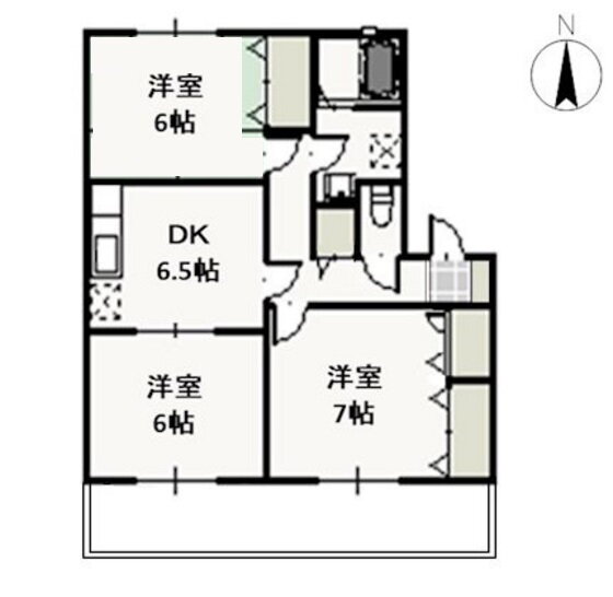 岡山県岡山市北区大安寺南町１ 大安寺駅 3DK アパート 賃貸物件詳細