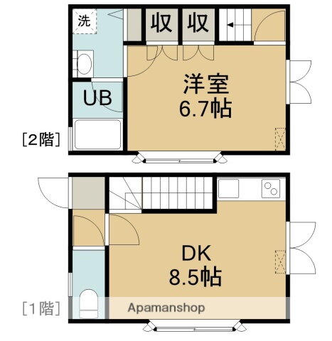 北海道函館市高丘町 1DK アパート 賃貸物件詳細