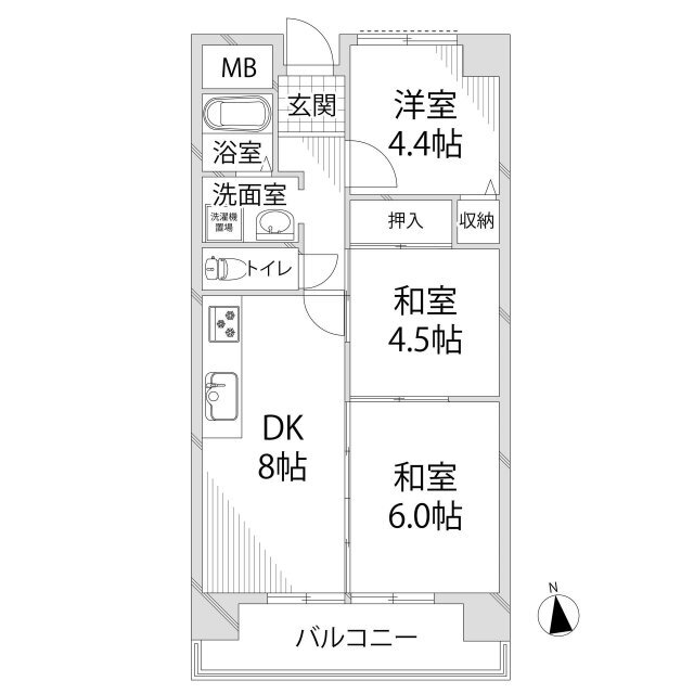 兵庫県姫路市三左衛門堀西の町 手柄駅 3DK マンション 賃貸物件詳細