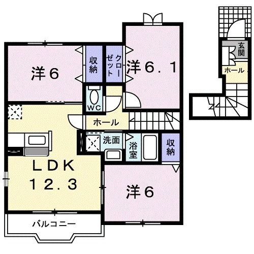 愛知県一宮市多加木１ 妙興寺駅 3LDK アパート 賃貸物件詳細