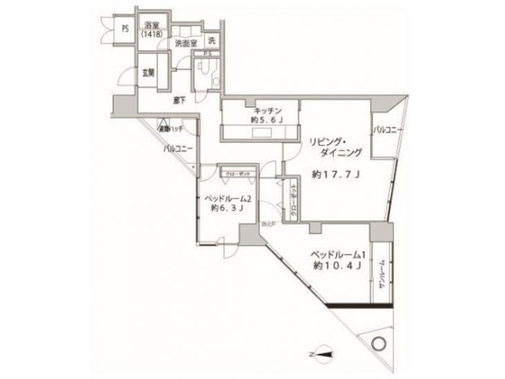 東京都港区港南１ 品川駅 2LDK マンション 賃貸物件詳細