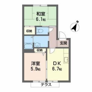 アーバンビレッジＡ 1階 1LDK 賃貸物件詳細