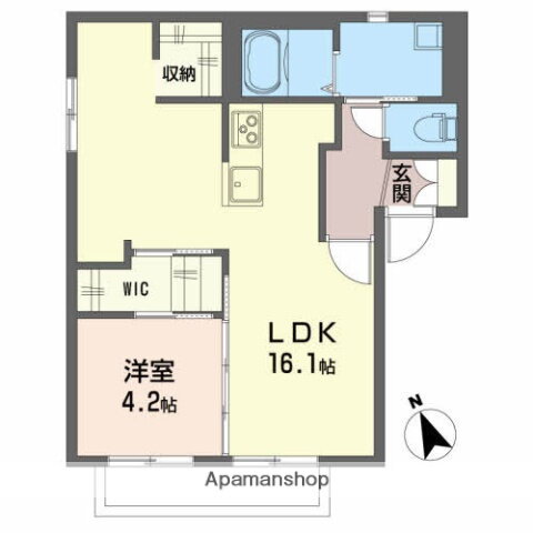 岩手県盛岡市三ツ割２ 1LDK アパート 賃貸物件詳細