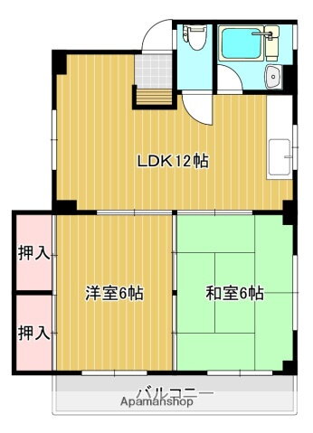 サンストリーム（旧　シュンゾウビル） 3階 2LDK 賃貸物件詳細