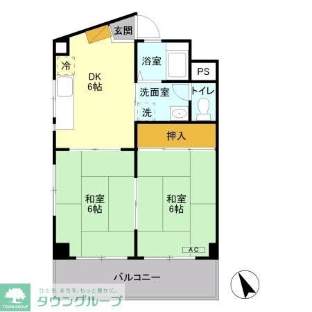 ヴィラ松本 2階 2DK 賃貸物件詳細