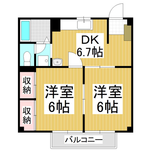 長野県松本市波田 波田駅 2DK アパート 賃貸物件詳細