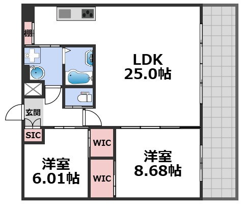 大阪府大阪市住吉区万代東３ 帝塚山四丁目駅 2LDK マンション 賃貸物件詳細
