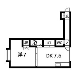 北海道札幌市北区北三十五条西５ 北３４条駅 1DK マンション 賃貸物件詳細