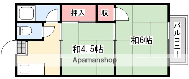 大阪府枚方市上島町 牧野駅 2K アパート 賃貸物件詳細