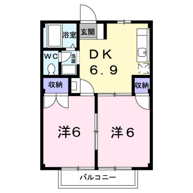 千葉県松戸市平賀 北小金駅 2DK アパート 賃貸物件詳細
