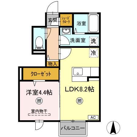 宮城県黒川郡大和町吉岡まほろば２ 1LDK アパート 賃貸物件詳細