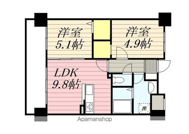 福岡県福岡市東区原田４ 柚須駅 2LDK マンション 賃貸物件詳細