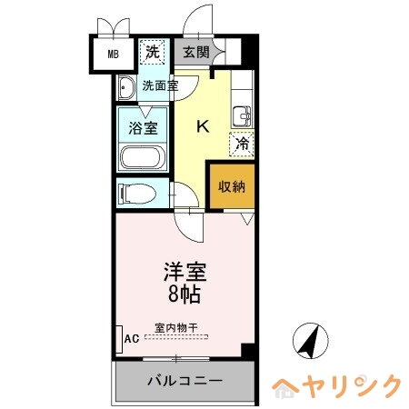 サニーコート・Ｋ 2階 1K 賃貸物件詳細