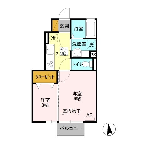 茨城県猿島郡境町大字長井戸 南栗橋駅 2K アパート 賃貸物件詳細