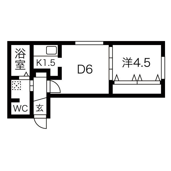 北海道札幌市北区北十七条西５ 北１８条駅 1DK マンション 賃貸物件詳細