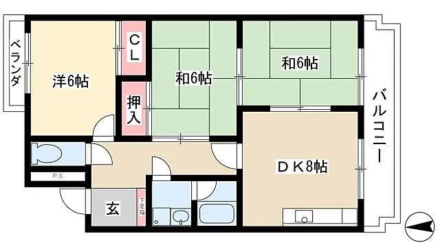 愛知県名古屋市中川区中花町 高畑駅 3DK マンション 賃貸物件詳細