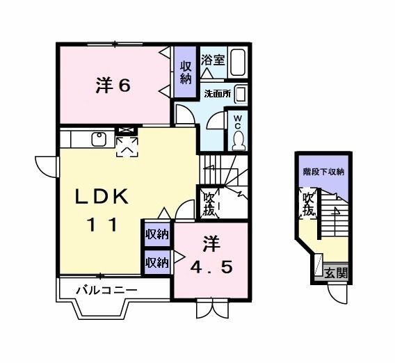 サンヴィレッジ・Ｉ 2階 2LDK 賃貸物件詳細