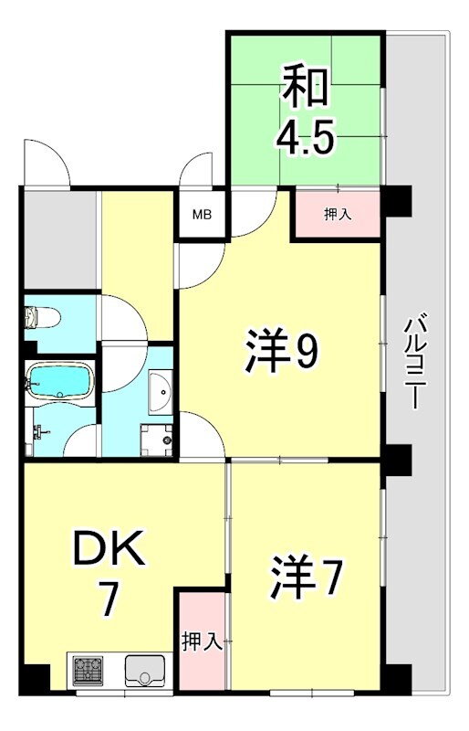 親和マンション 3階 3DK 賃貸物件詳細