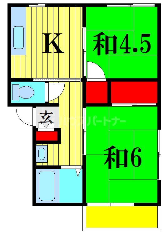 千葉県市川市鬼越２ 下総中山駅 2K アパート 賃貸物件詳細