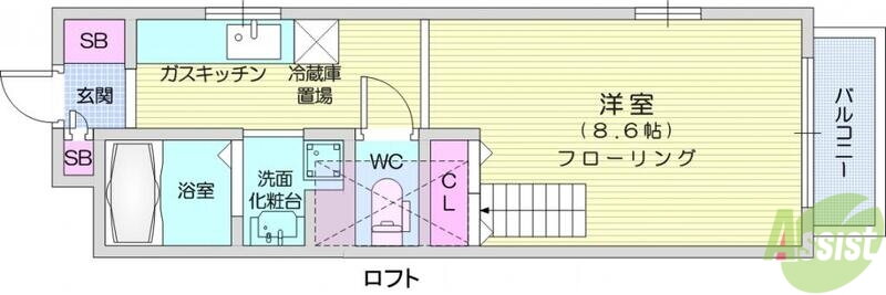 宮城県仙台市若林区文化町 河原町駅 1K アパート 賃貸物件詳細