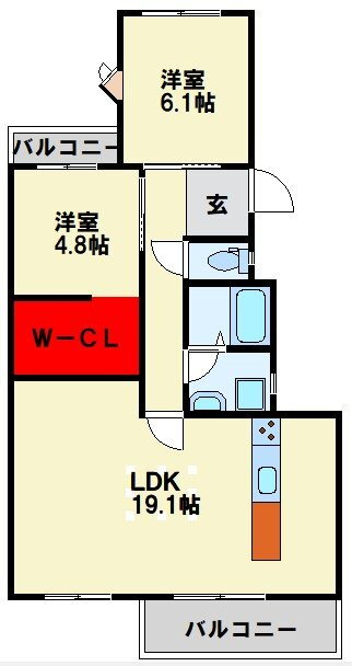 福岡県北九州市若松区久岐の浜 若松駅 2LDK アパート 賃貸物件詳細